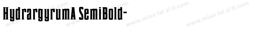 HydrargyrumA SemiBold字体转换